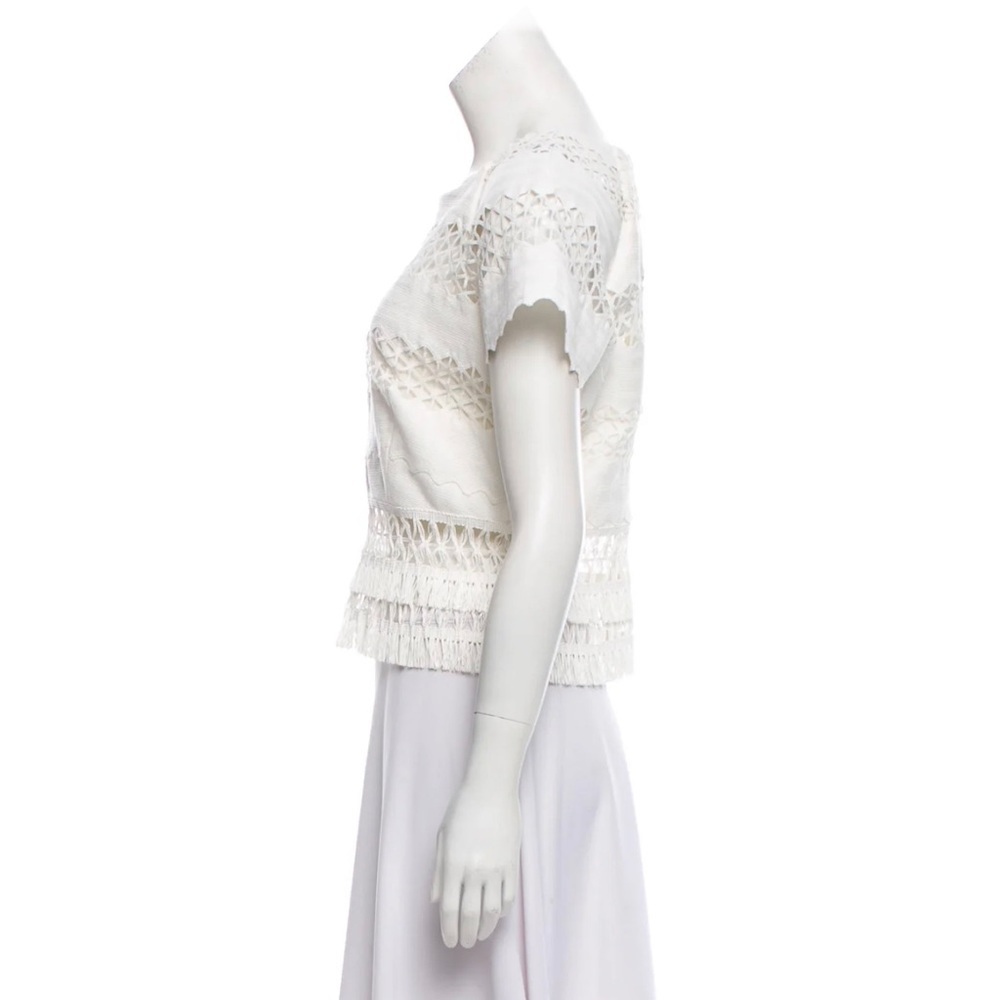 Jonathan Simkhai Mechanical Macrame Lace Fringe T… - image 2